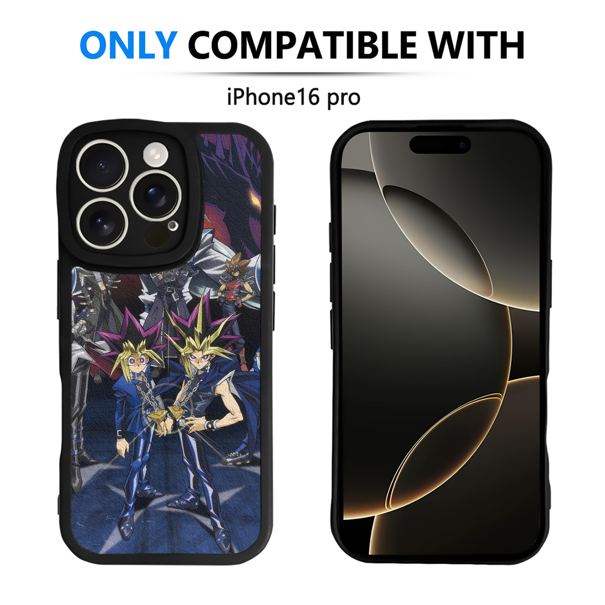 （画像用） 遊☆戯☆王 Yu-Gi-Oh! 【iPhone 16シリーズ対応】シリコンスマホケース（レザー調） 材質：シリコン